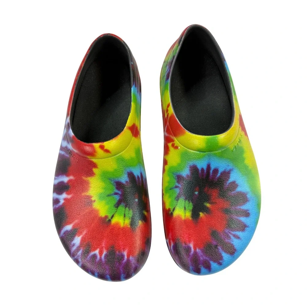 Crocs Bistro Clogs Mens 12 Color Excellent Tie Dye Slip Resistant Work Shoe